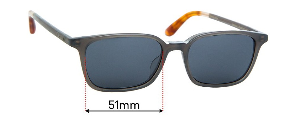 Sunglass Fix Replacement Lenses for Toms  Pierce  - 51mm Wide